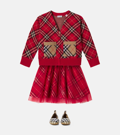 Burberry Check wool cardigan