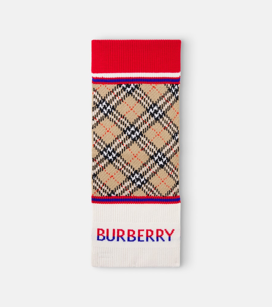 Burberry Check wool scarf