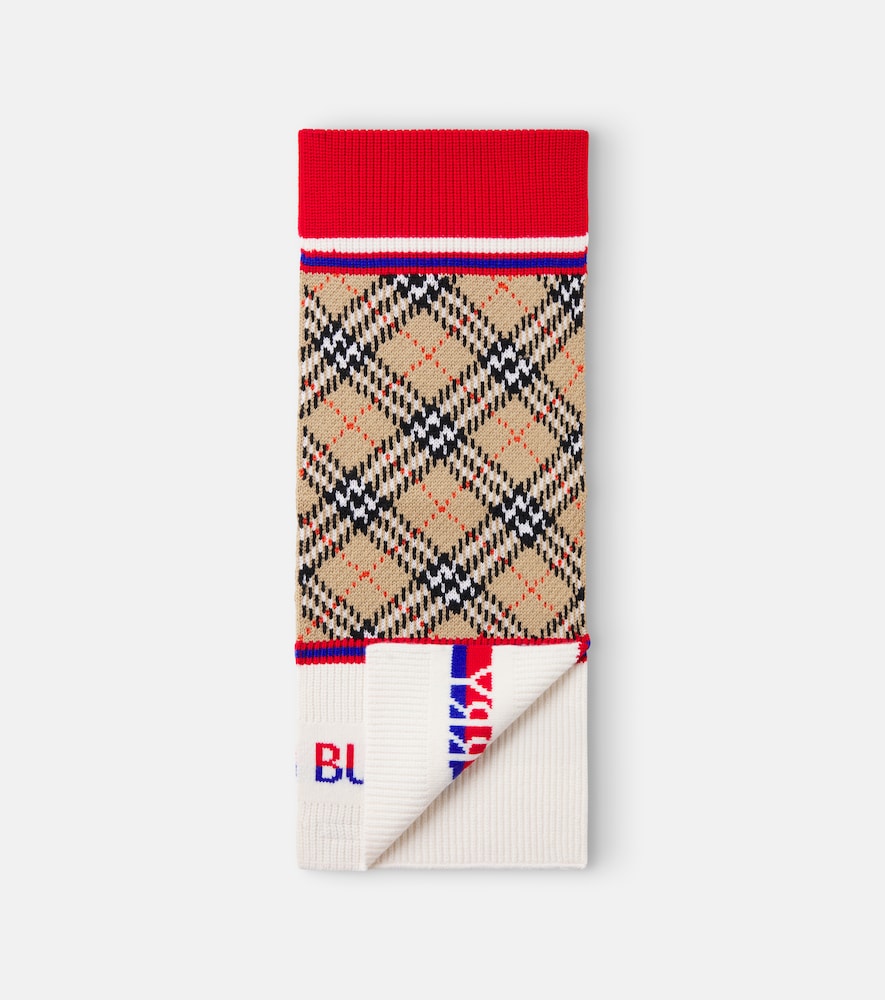 Burberry Check wool scarf
