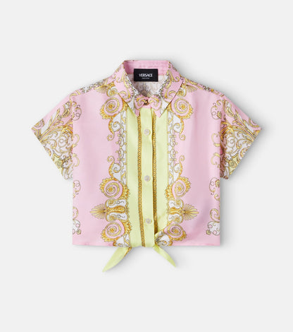 Spring Barocco silk twill shirt