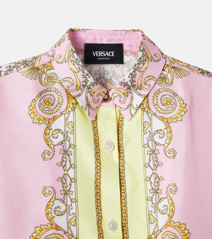 Spring Barocco silk twill shirt