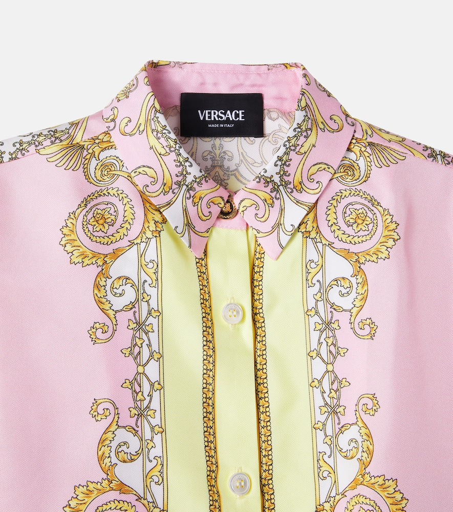 Spring Barocco silk twill shirt