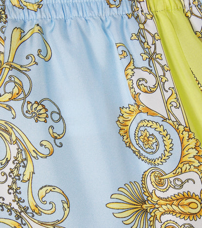 Barocco silk shorts