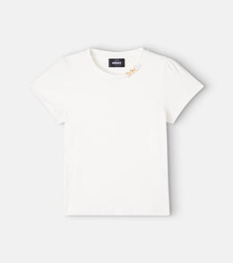 Embellished cotton jersey t-shirt