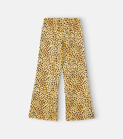 Leopard-print wide-leg pants