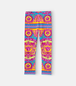 Electric Barocco cotton-blend jersey leggings
