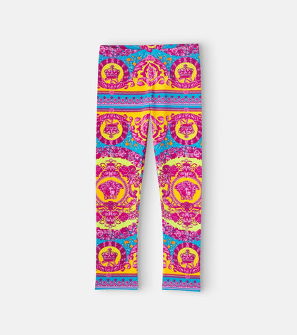 Electric Barocco cotton-blend jersey leggings