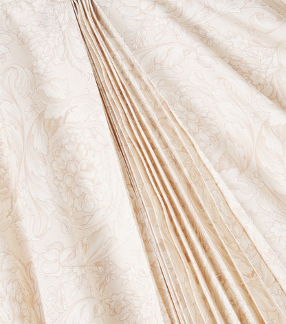 Barocco pleated twill skirt