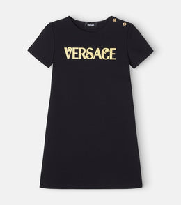 Logo jersey dress