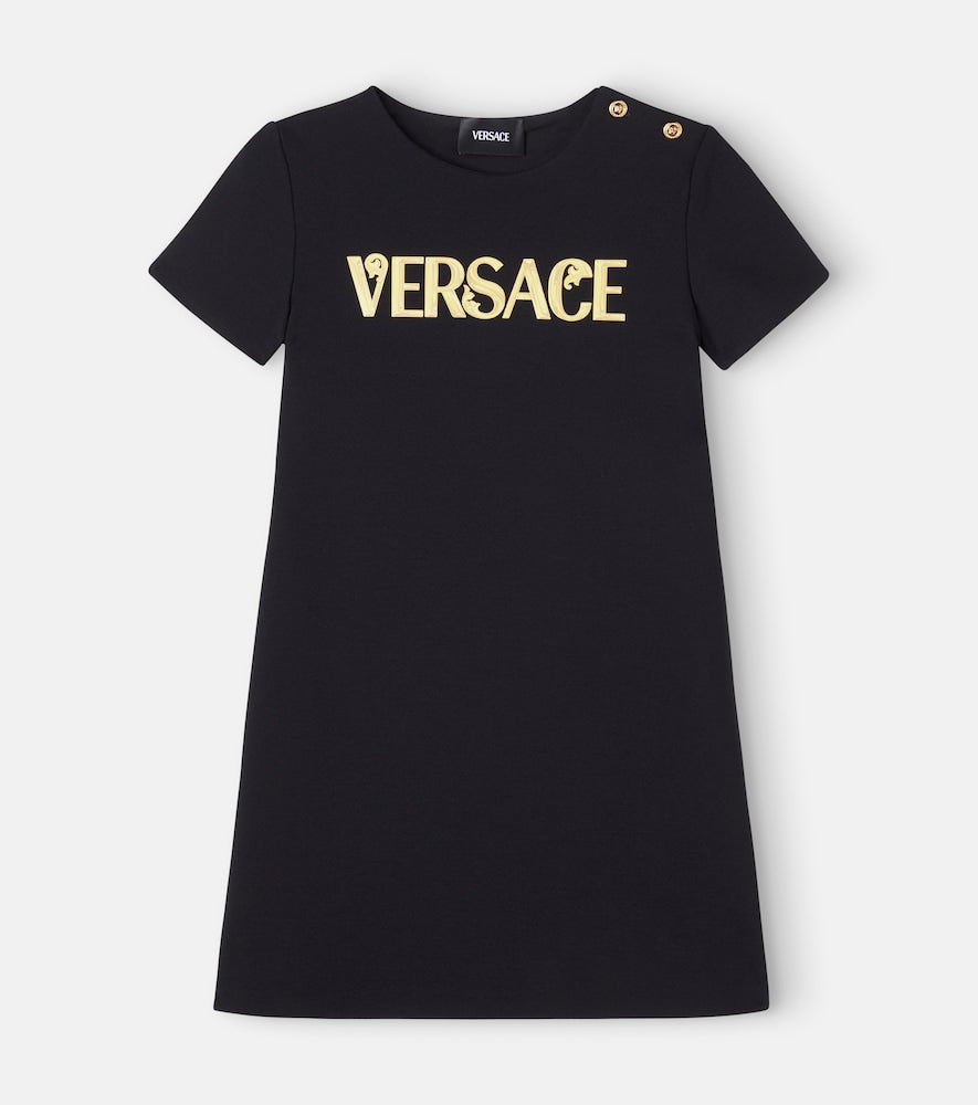 Logo jersey dress