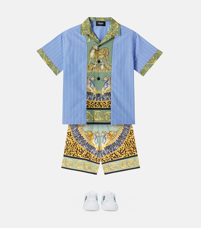 Pinstripe cotton shirt