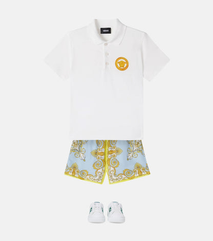 Medusa cotton piqué polo shirt