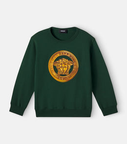 Medusa cotton jersey sweatshirt