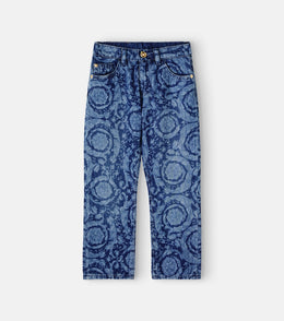 Barocco printed straight-leg jeans