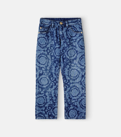 Barocco printed straight-leg jeans