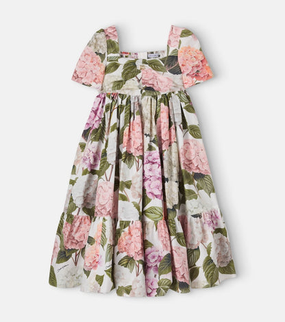 Floral cotton poplin dress