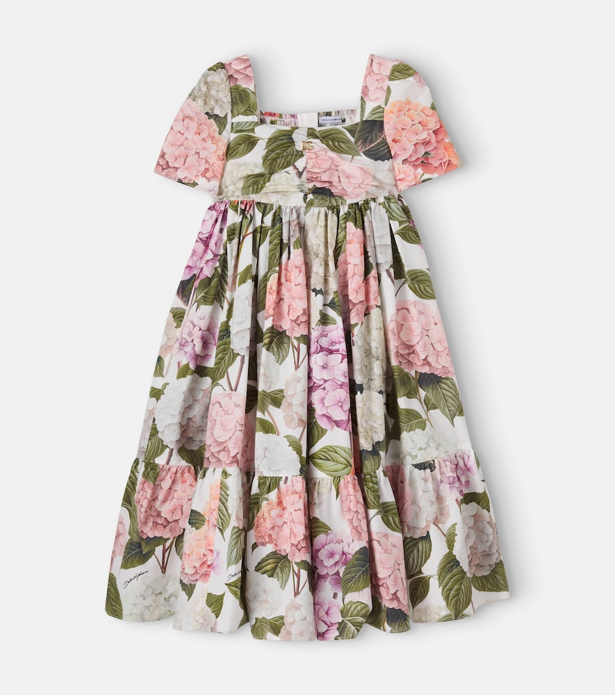 Floral cotton poplin dress