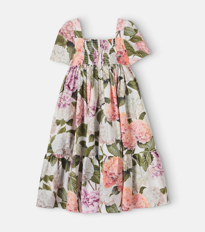 Floral cotton poplin dress