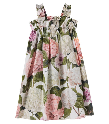 Floral cotton poplin dress