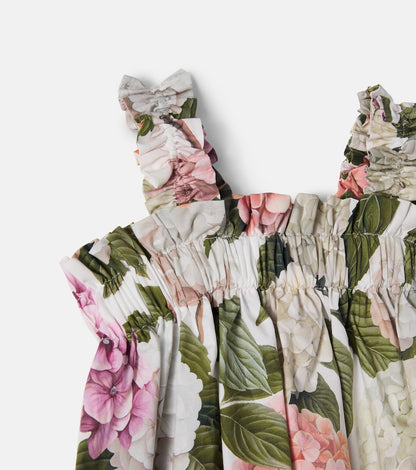 Floral cotton poplin dress