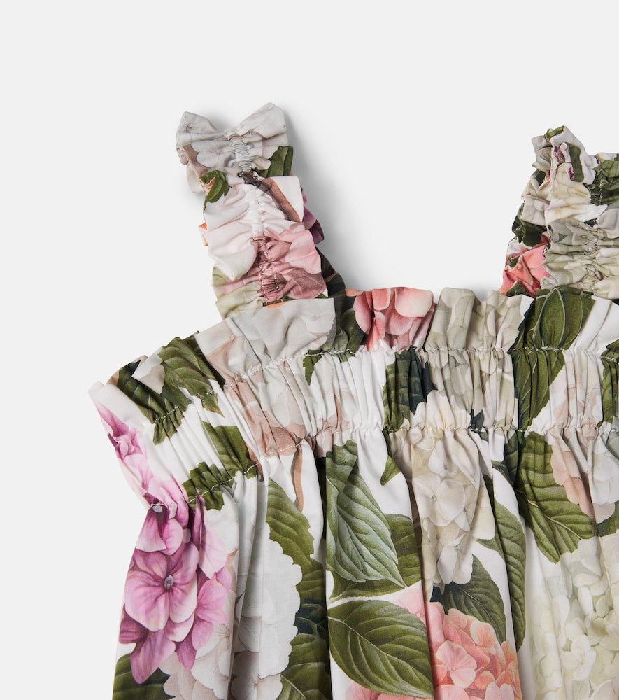 Floral cotton poplin dress