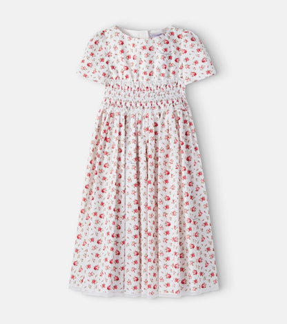 Floral cotton poplin dress