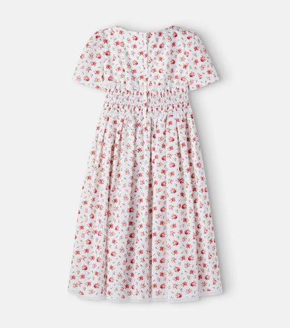 Floral cotton poplin dress