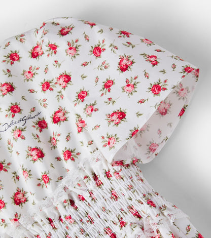 Floral cotton poplin dress