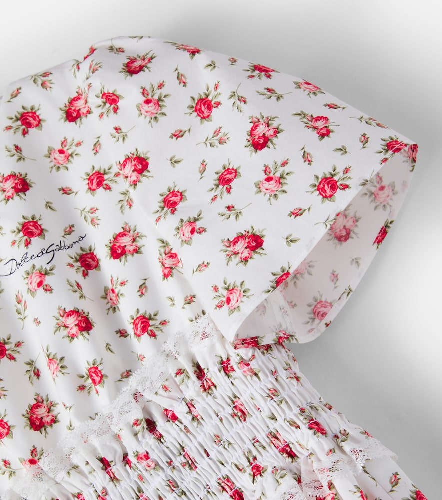 Floral cotton poplin dress