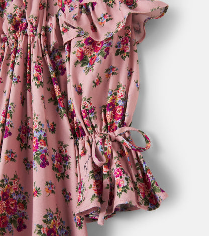 Gathered floral dress
