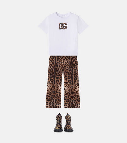 DG patch-appliqué cotton T-shirt