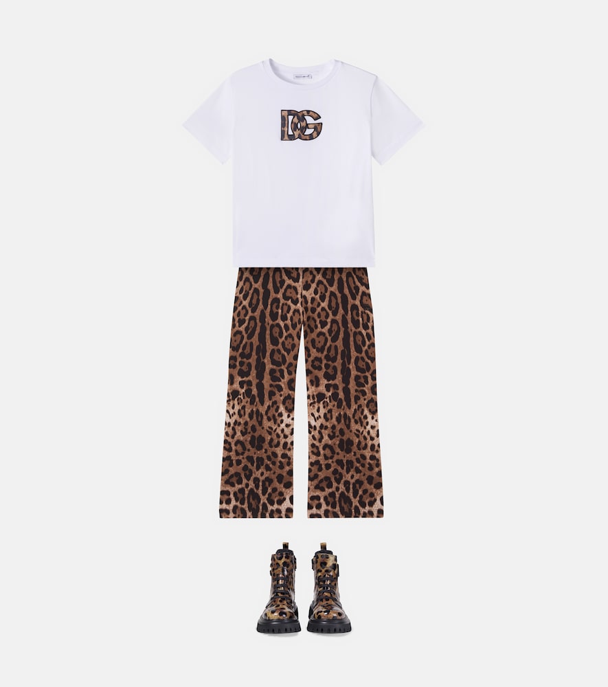 DG patch-appliqué cotton T-shirt