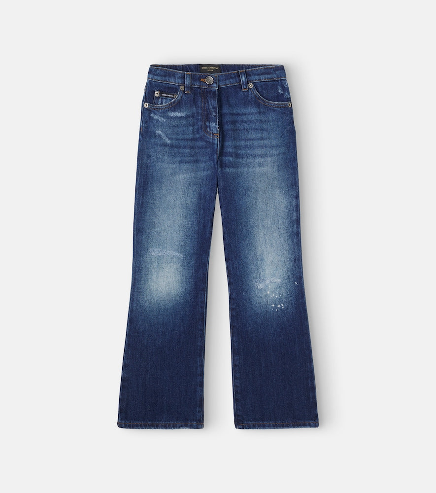 Logo faded jeans