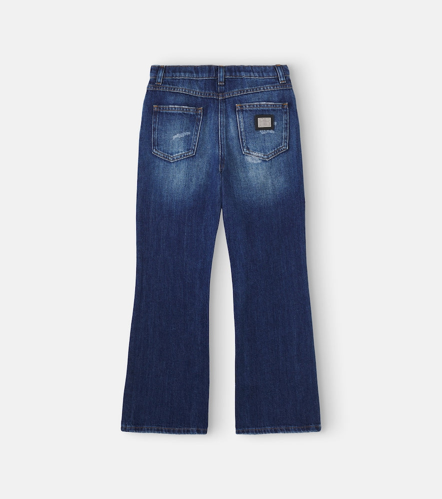 Logo faded jeans