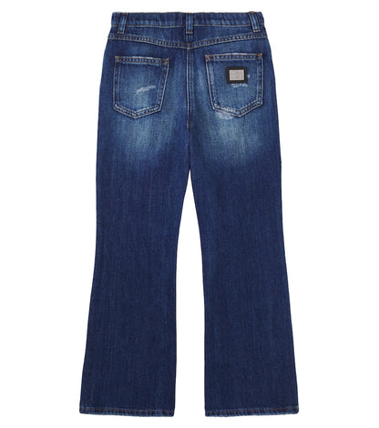 Logo faded jeans