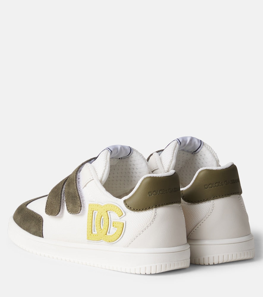 DG leather-trimmed sneakers