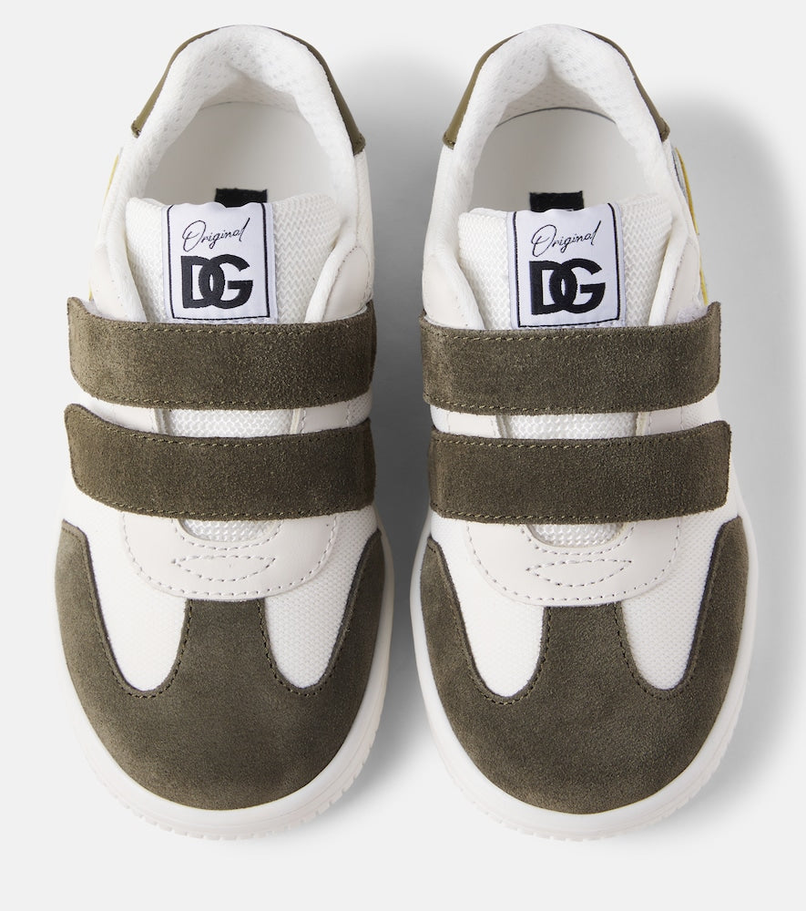 DG leather-trimmed sneakers