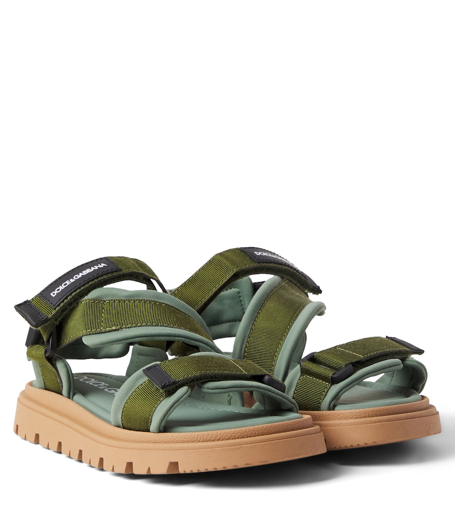Logo grosgrain sandals