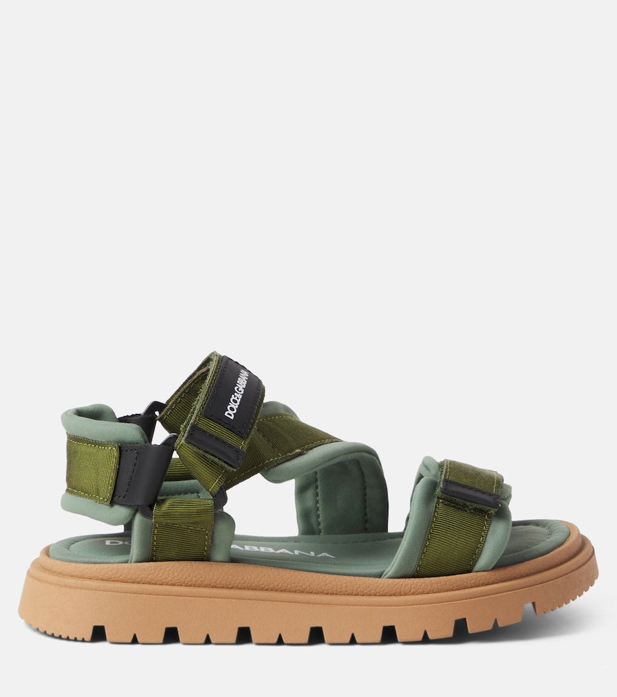 Logo grosgrain sandals