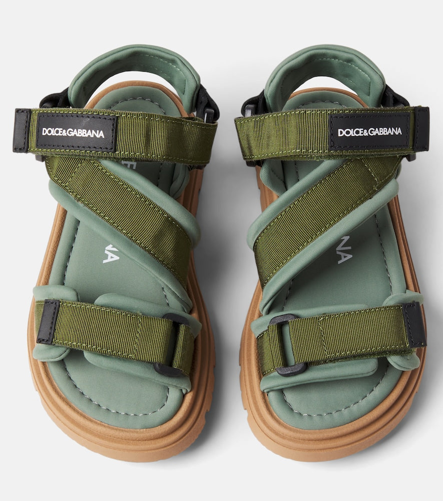 Logo grosgrain sandals