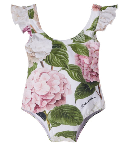 Baby floral ruffled swimsuit