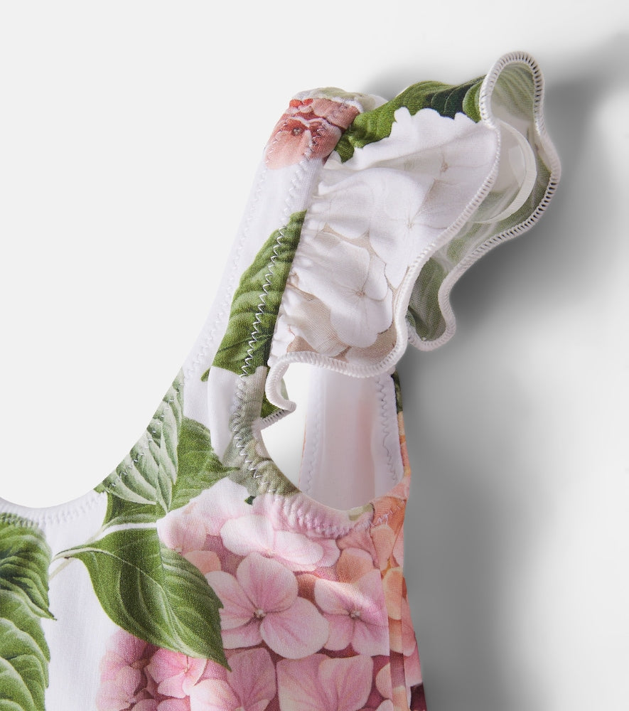 Baby floral ruffled swimsuit