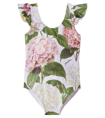 Floral ruffled swimsuit