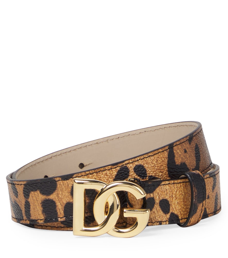 DG leopard-print belt
