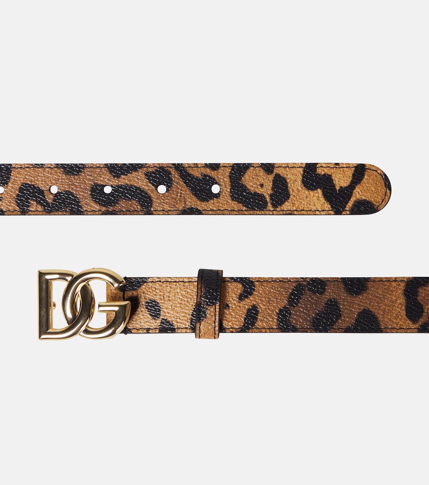 DG leopard-print belt
