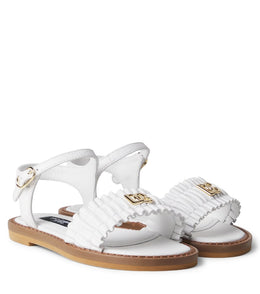 DG ruffled leather sandals
