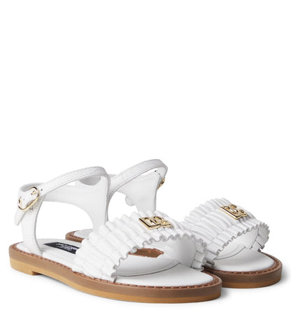 DG ruffled leather sandals