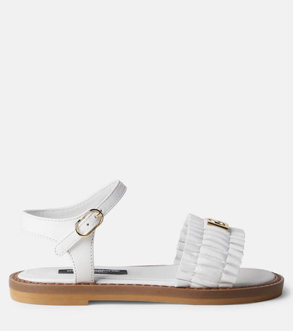 DG ruffled leather sandals