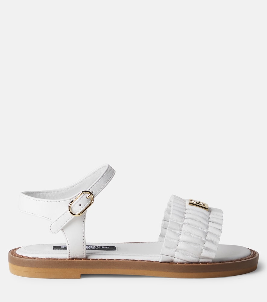 DG ruffled leather sandals