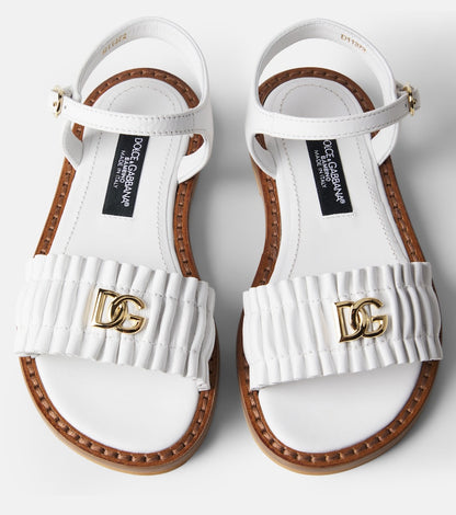 DG ruffled leather sandals